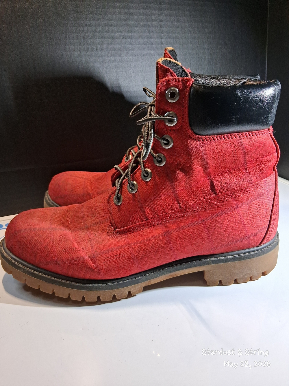 Timberland Mens 6 Inch Premium Waterproof Boots Red Size 9.5 - Picture 9 of 16